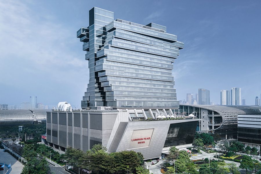 An exterior photo of Langham Place Guangzhou