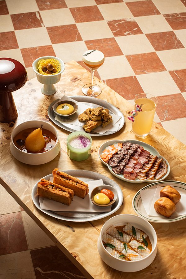 A table of food at Kinsman