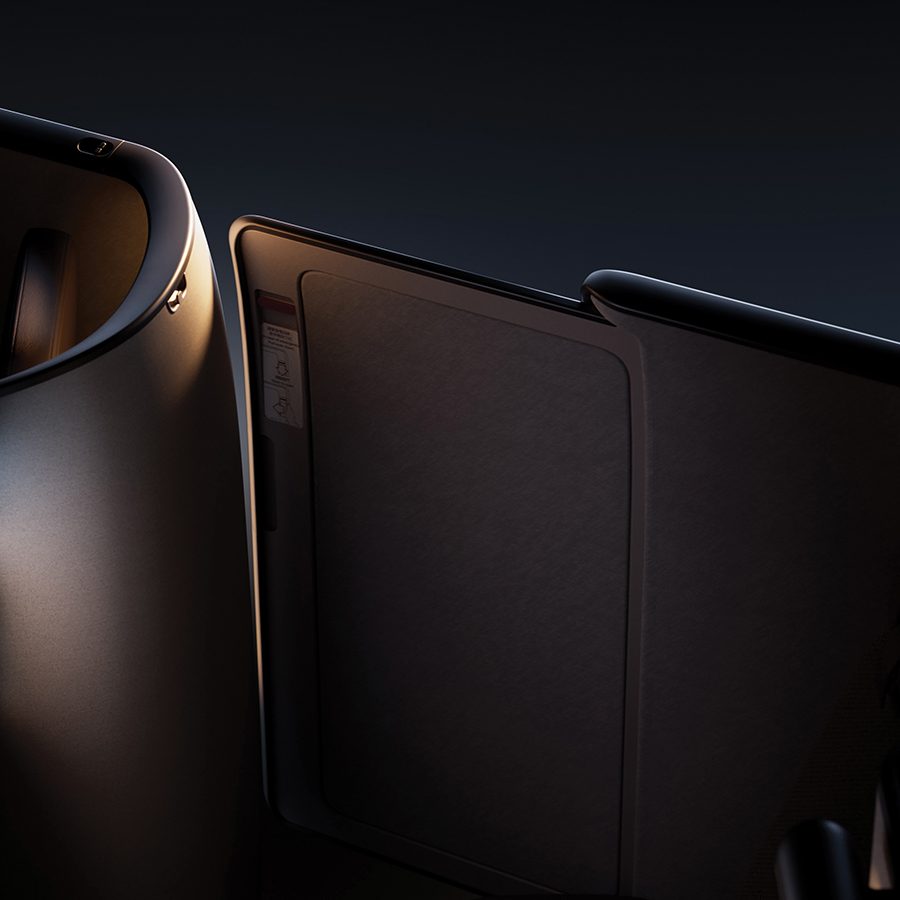 Details on a Business seat on a Cathay Pacific flight