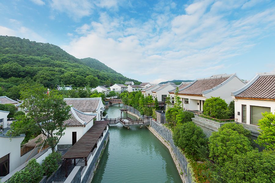 An aerial view of Park Hyatt Ningbo Resort and Spa