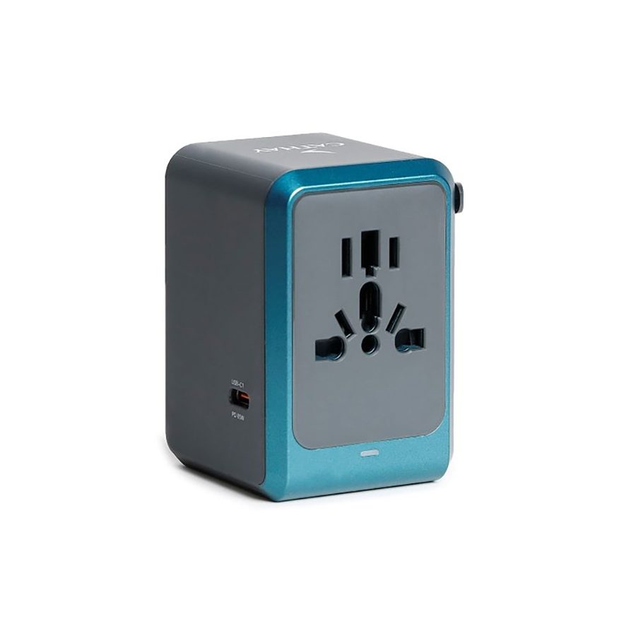 Product shot of the Cathay travel adaptor
