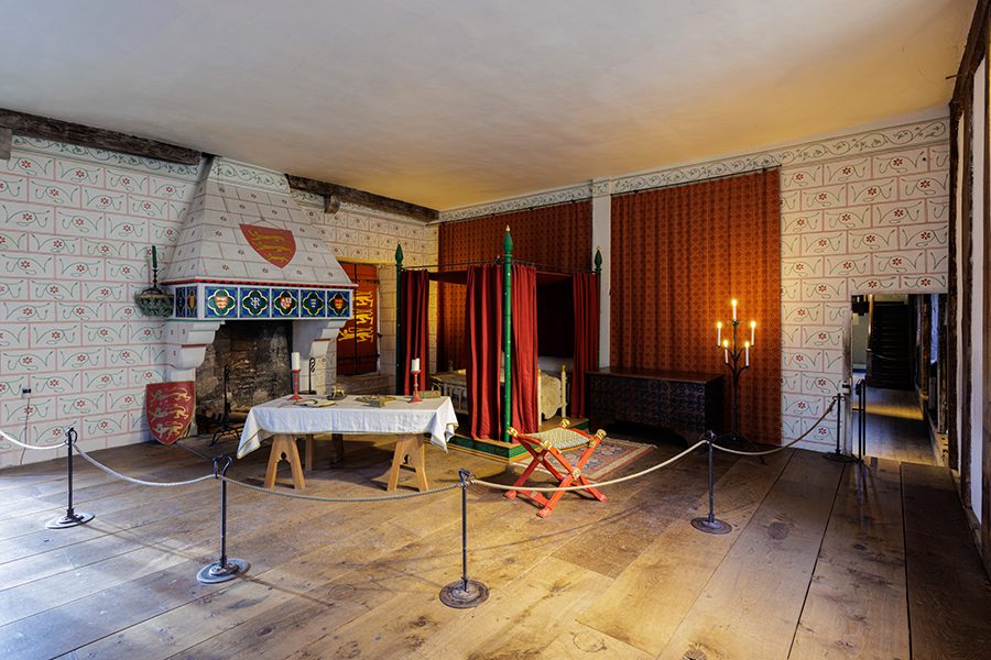 An interior view of the Medieval Palace at the Tower of London