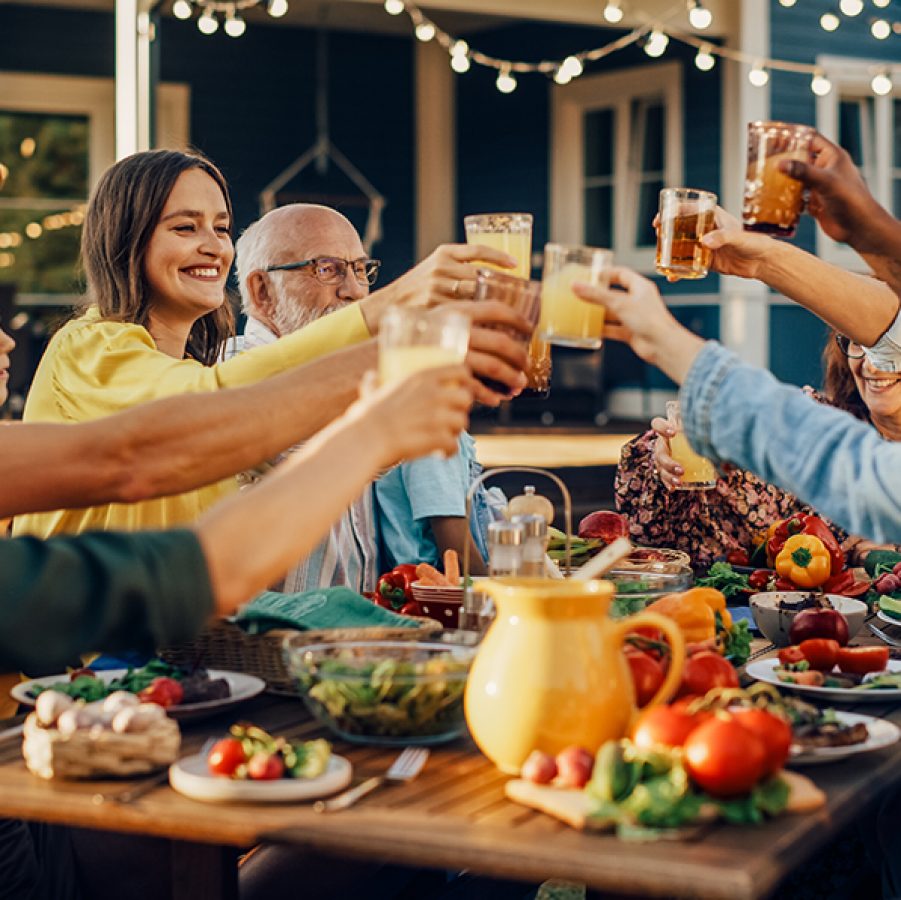 People making a toast