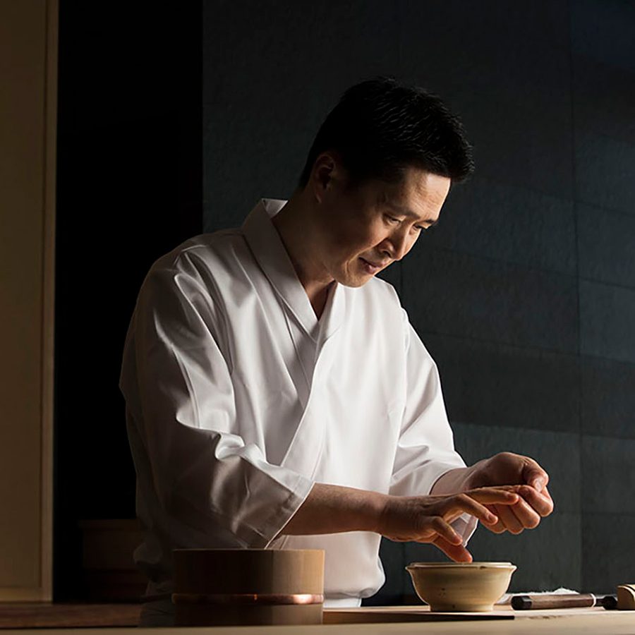 Sushi master Masaaki Miyakawa of Sushi Kissho Miyakawa in Macao