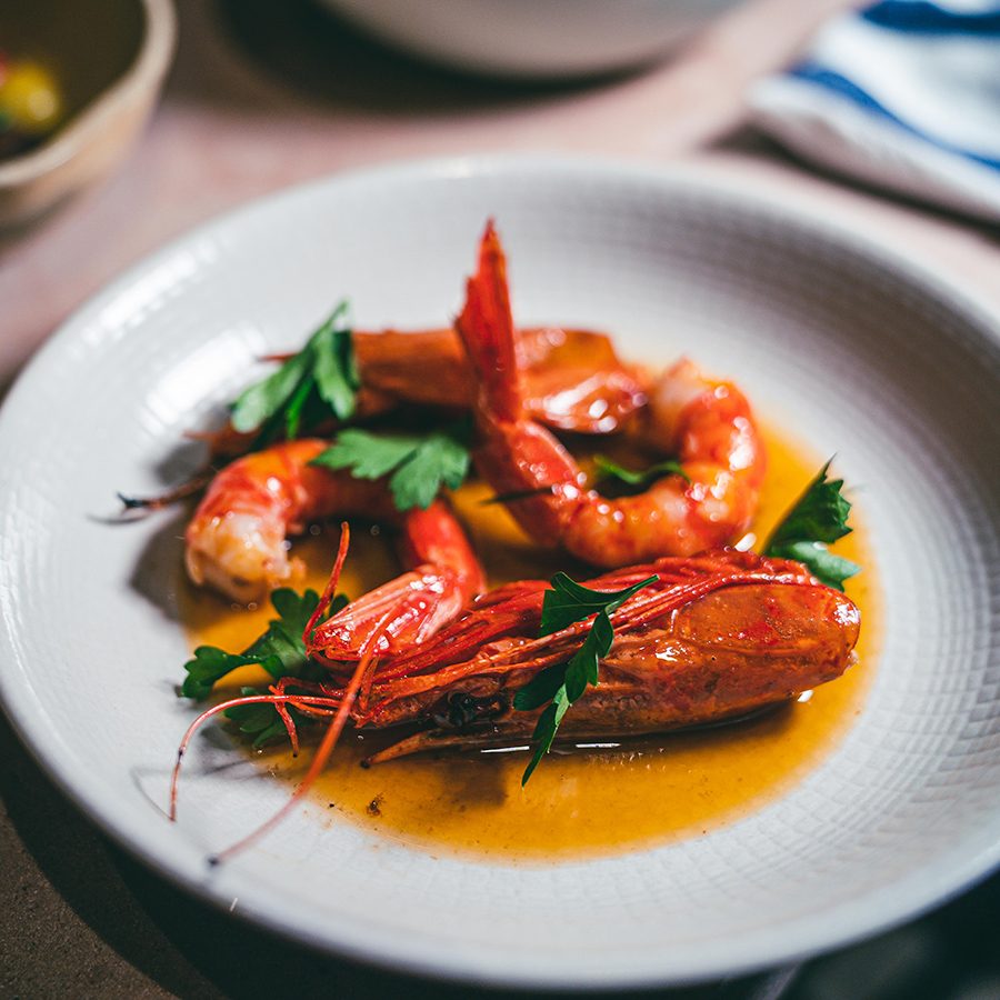 Prawn dish at 22 Ships in Hong Kong