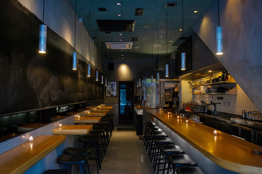 Interior of Mostly Harmless, a bar in Hong Kong 