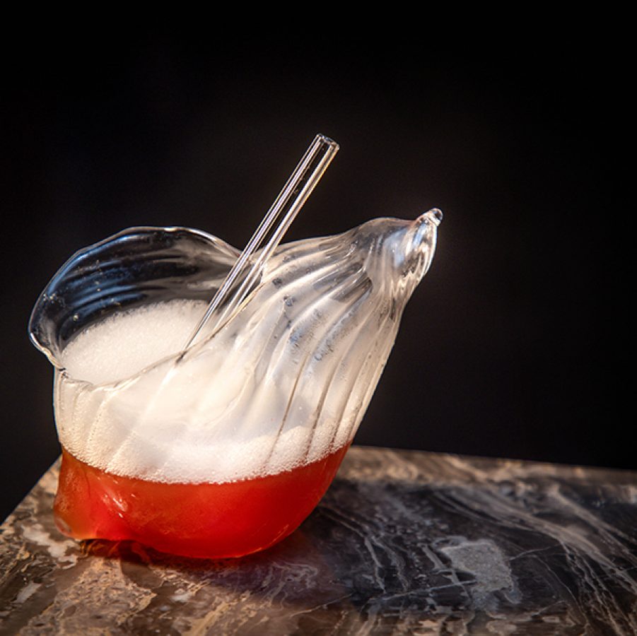 Selling Seashell, a cocktail available at The Opposites in Hong Kong