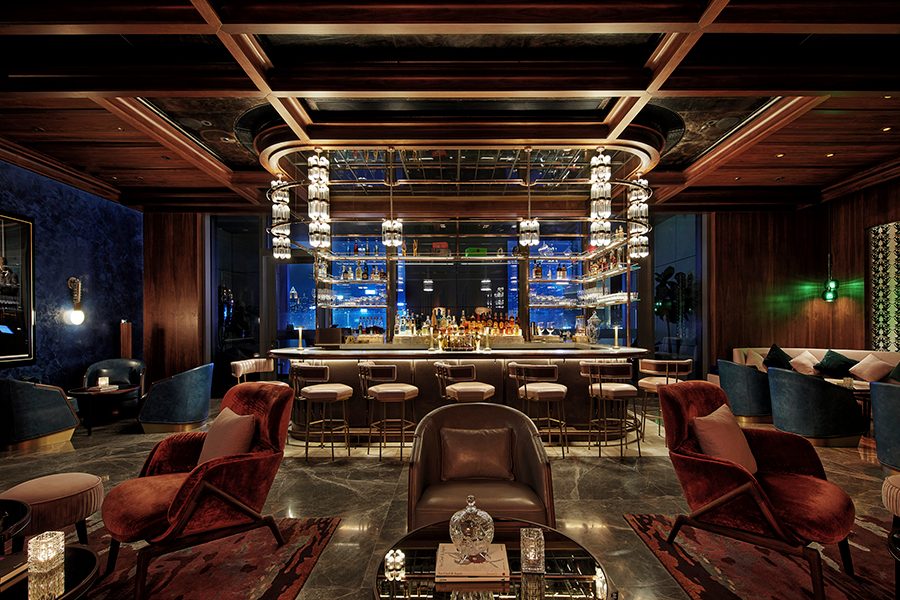 Interior of XX, a bar at Rosewood Hong Kong 