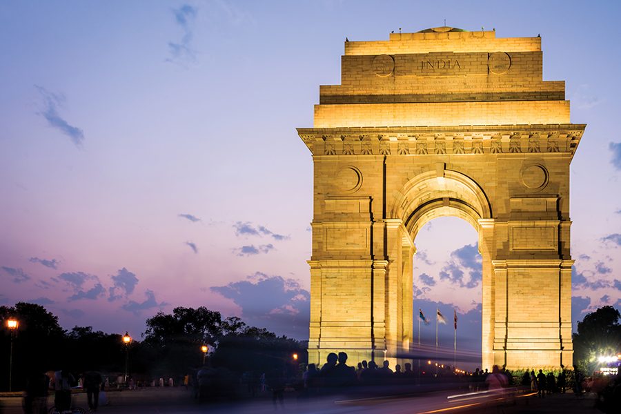 India Gate, New Delhi during sunset