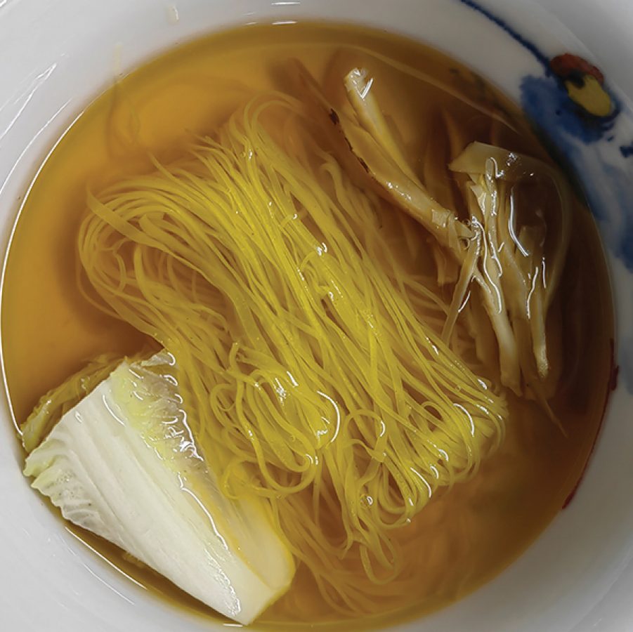 Jinsimian golden noodles at Yu Zhi Lan, Chendu