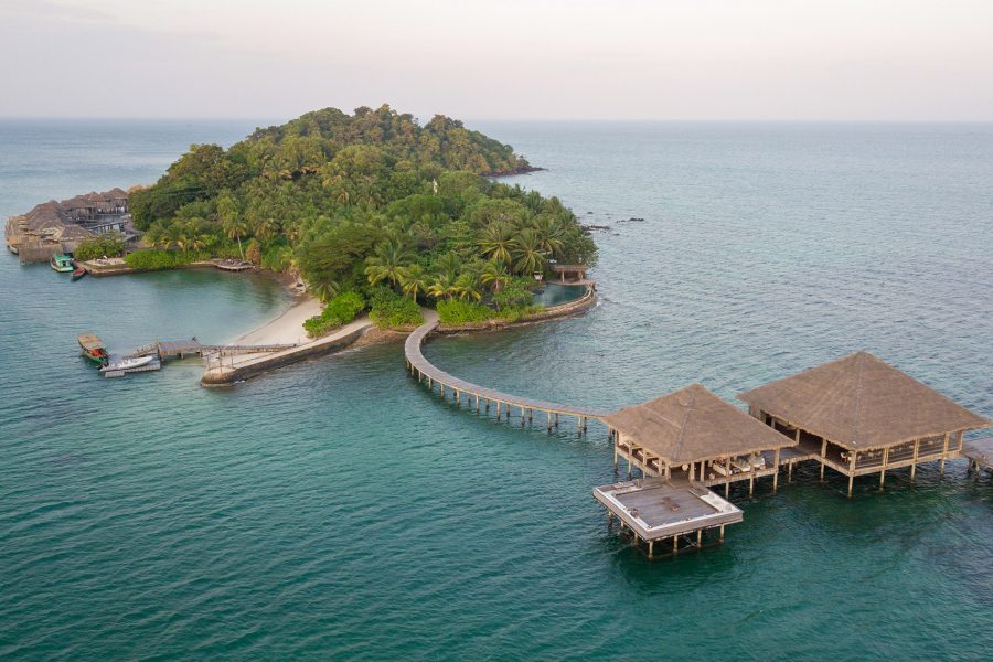 Aerial view of Song Saa Private Island in Cambodia
