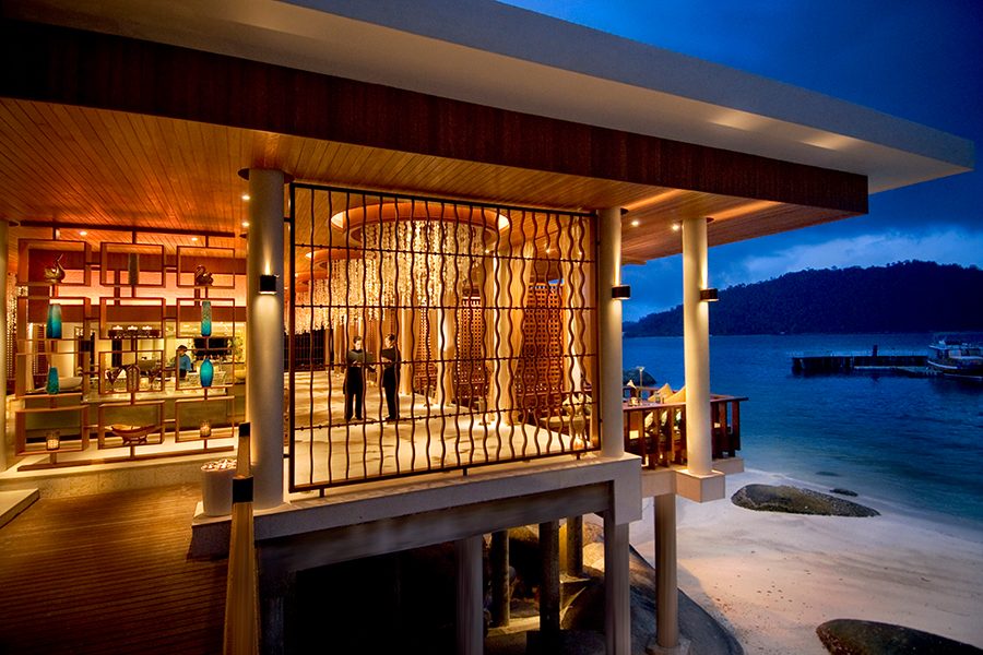 The exterior of Uncle Lim’s Kitchen at Pangkor Laut Resort, Malaysia