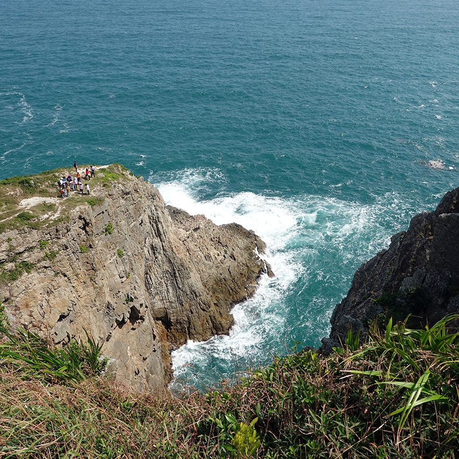A bay at Tung Lung Chau in Hong Kong in the daytime. 