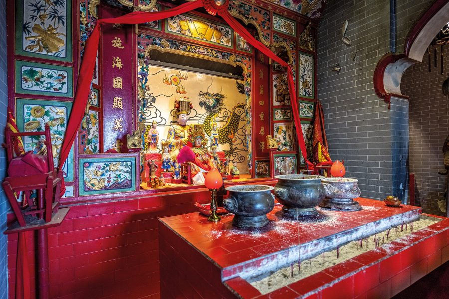  A shrine in Tin Hau Temple on Kat O in Hong Kong.