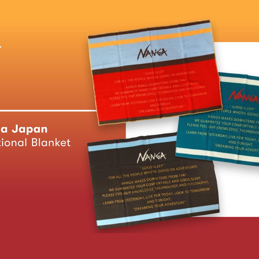 Different color of Nanga blanket with text on it