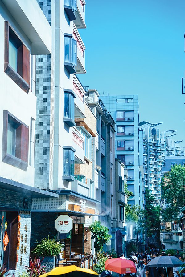 A street view of Nantou Ancient City during daytime