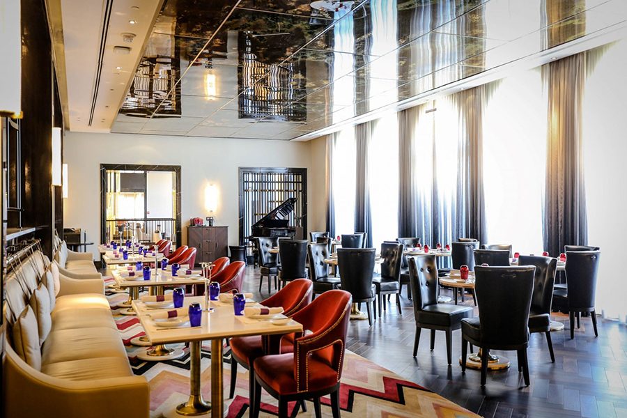 The interior of a restaurant at Royal Greens Golf & Country Club 