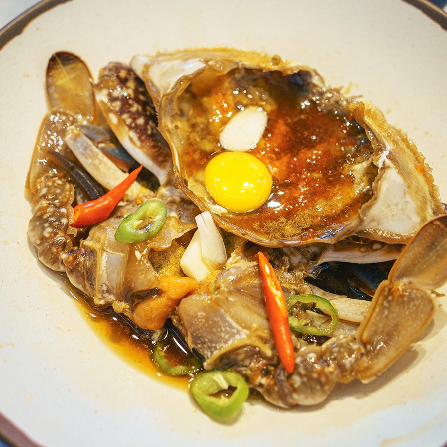 Soy sauce-marinated crab at Bukchon Hansik Korean