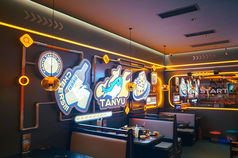 Interior of Tanyu, a chain restaurant in China