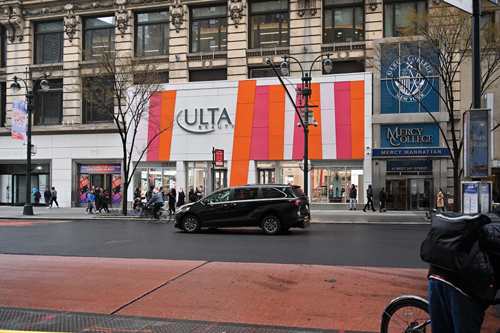 The exterior of Ulta Beauty on West 34th Street in Manhattan, New York