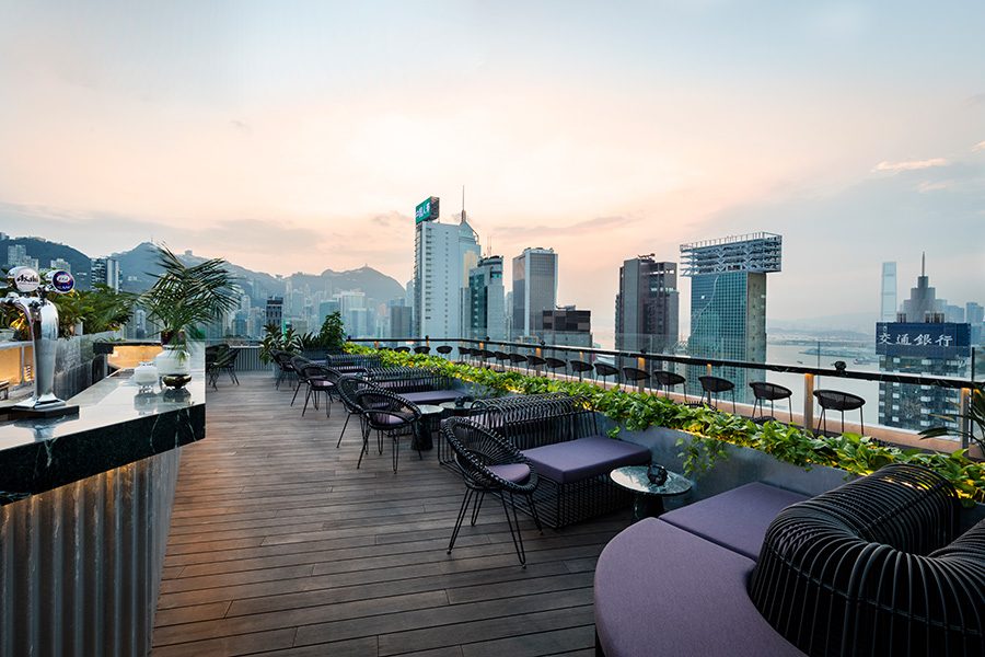 Rooftop views from the Alto rooftop in Causeway Bay