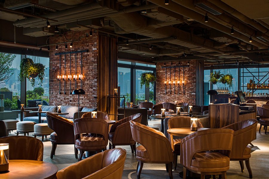 The interior of Red Sugar at the Kerry Hotel in Hong Kong. 