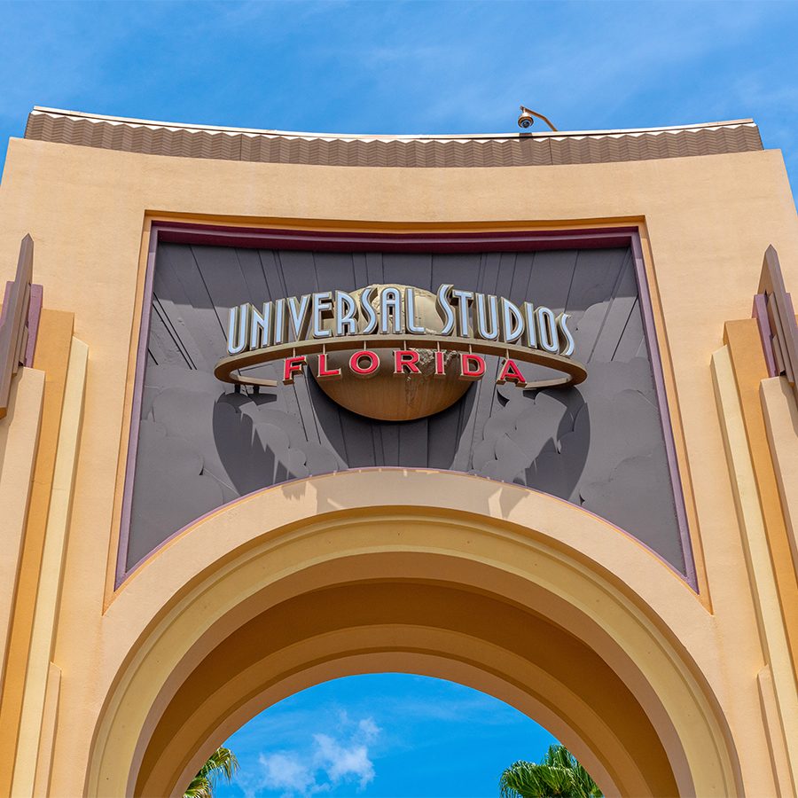 Sign to Universal Studios Florida theme park.