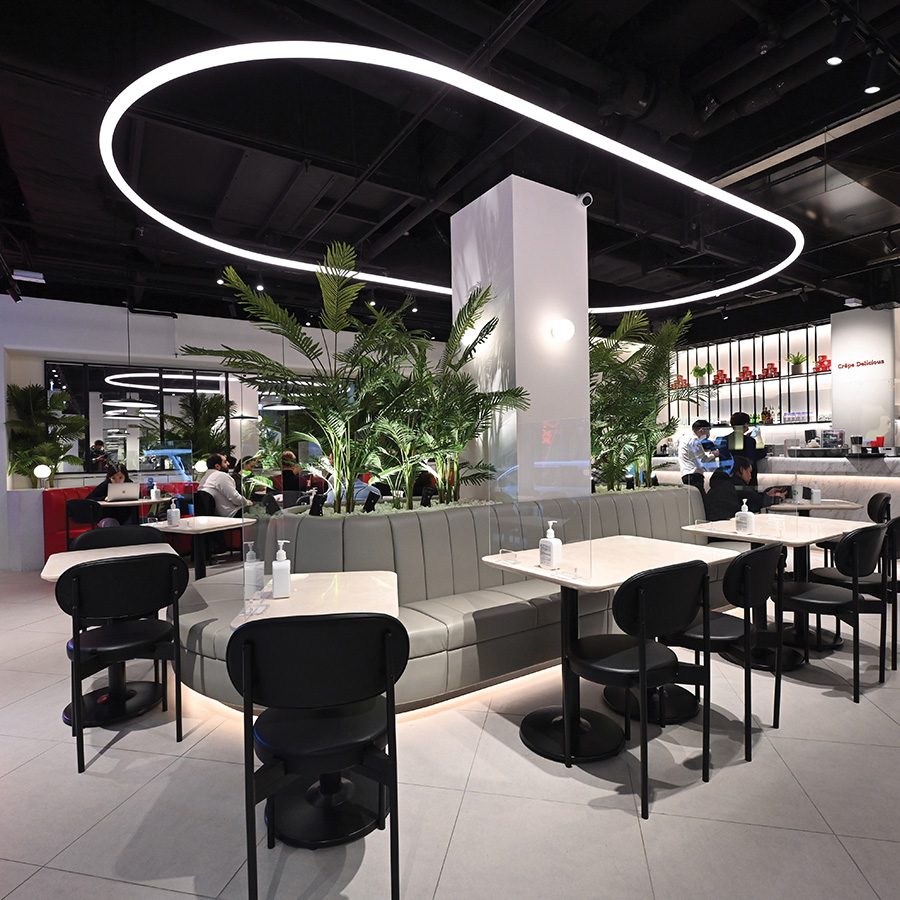 Interior of Crepe Delicious (Urban Café) in Hong Kong.