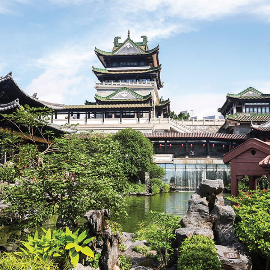 View of the grounds at the Cantonese Opera Art Museum