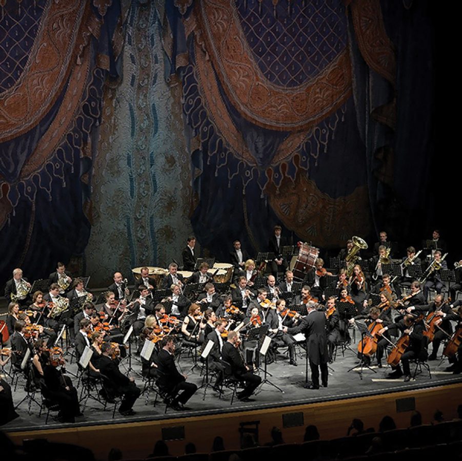 Mariinsky Orchestra performing on stage.