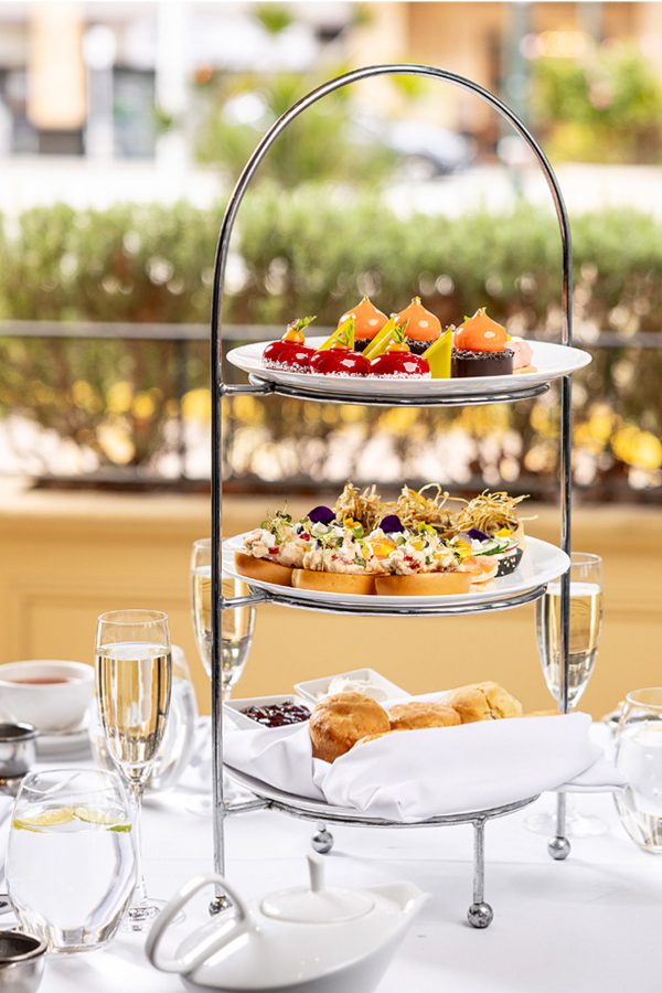 Afternoon tea tray at the Duxton Hotel Perth.