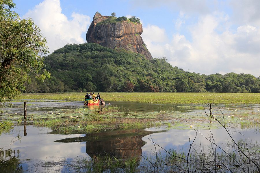 Boat ride in lake by Sirigaya in Sri Lanka