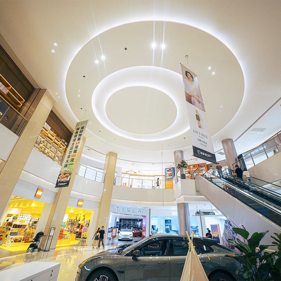 Interior of Coastal City, a huge mall with plenty of dining options in Nanshan, Shenzhen. 