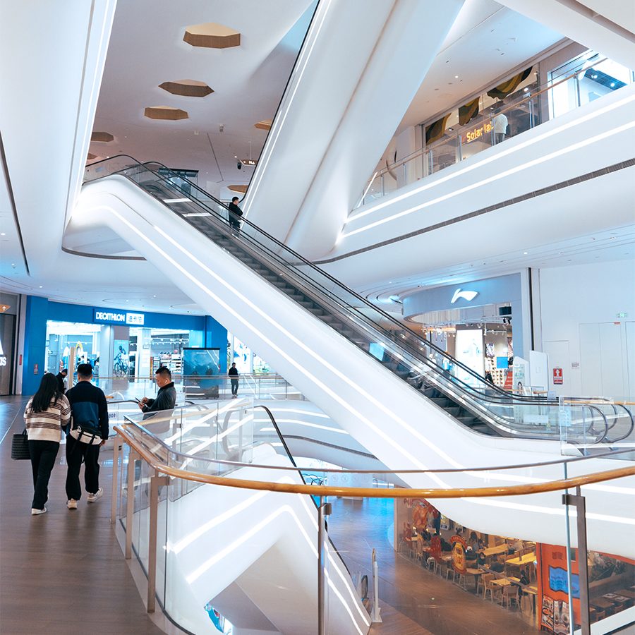 Interior of Upperhills’ indoor mall.