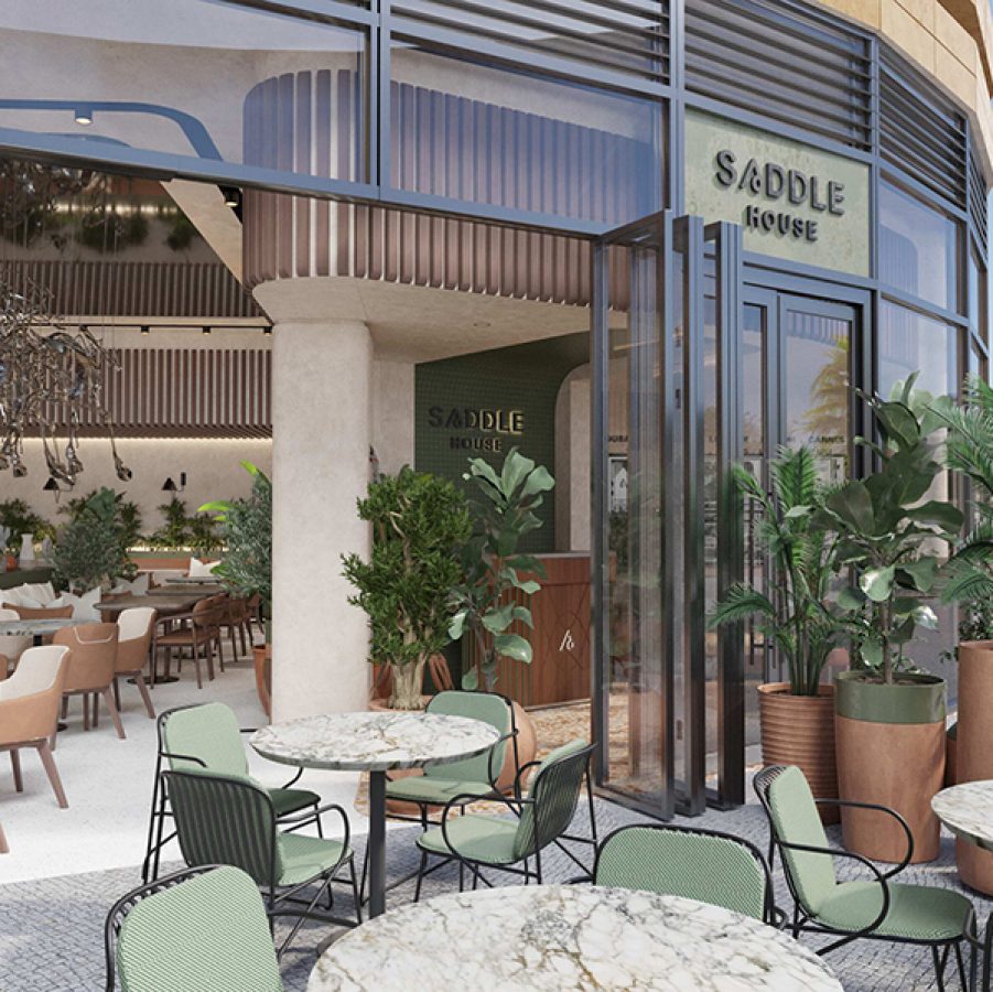 Exterior view of Saddle House in Riyadh.