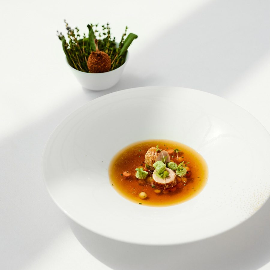Soup dish at The Globe in Riyadh.