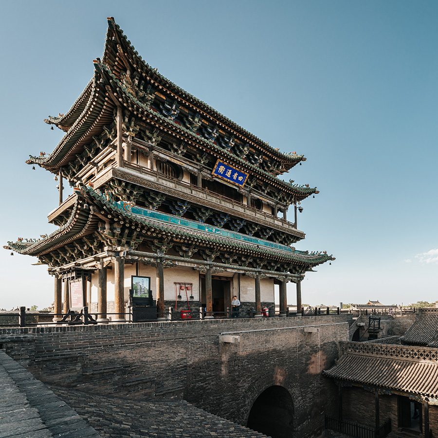 An ancient city gate in Pingyao.