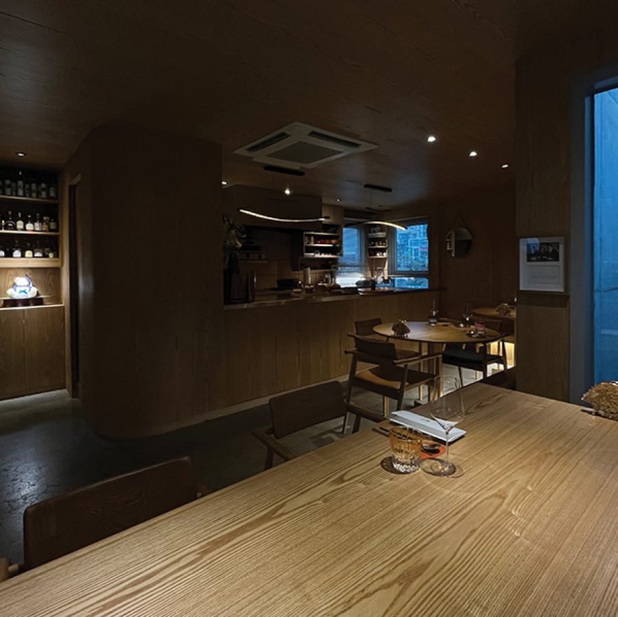 Interior of Dokdo 16 Celsius, a restaurant in Seoul.