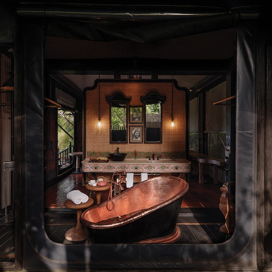 Interior of a bathroom at Capella Ubud, Bali