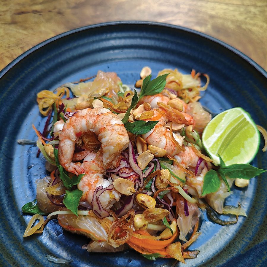 Prawn noodles at Nesat Seafood House