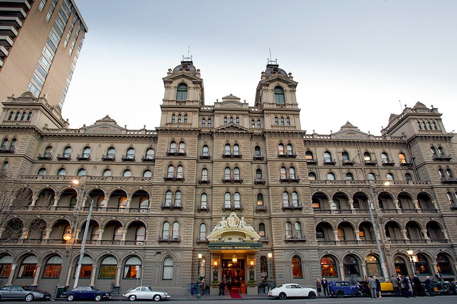 The exterior of The Hotel Windsor.