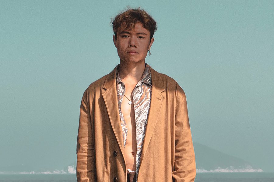 Hong Kong music producer J1M3 standing outdoors.