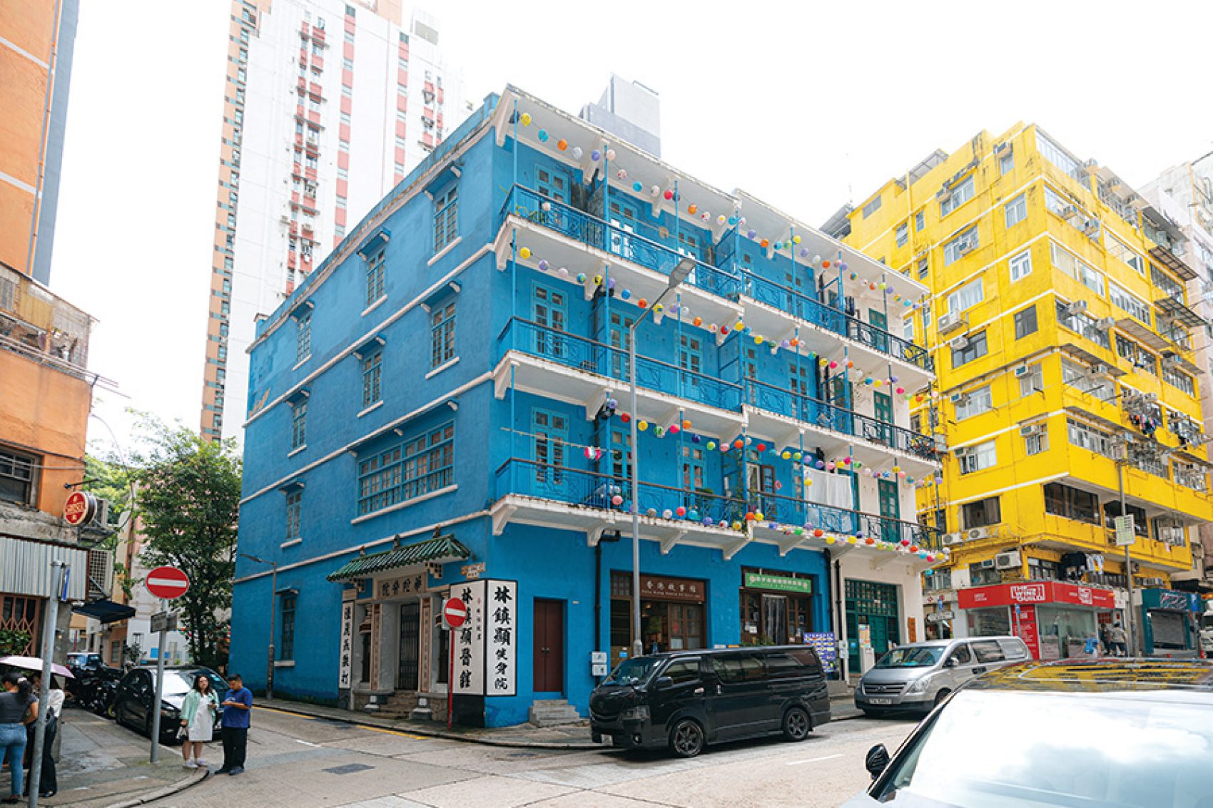 Wan Chai’s Blue House, a former shophouse in the 1920s revitalised in 2017.