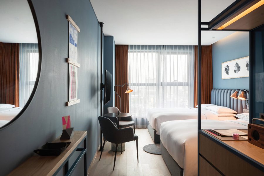 Interior of a guest room at RYSE, Autograph Collection in Seoul