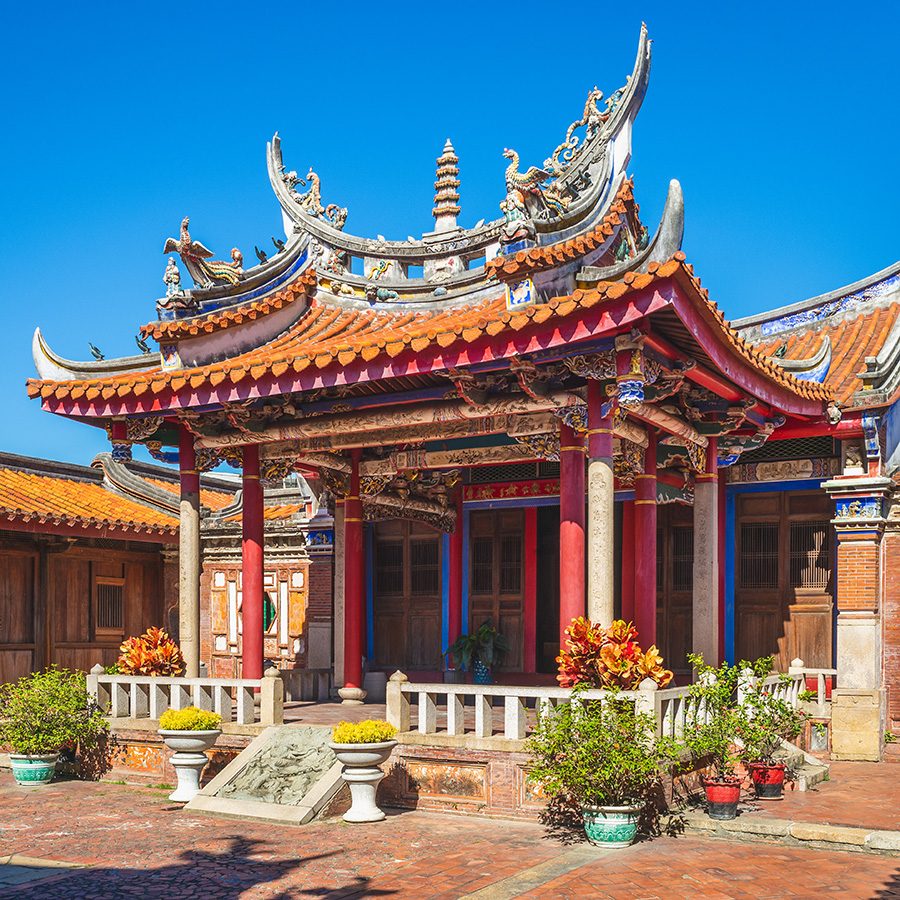 Exterior of Huangxi Academy in Taichung. 