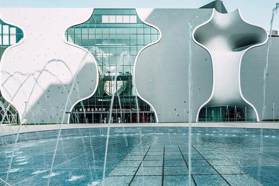 Exterior of National Taichung Theatre.