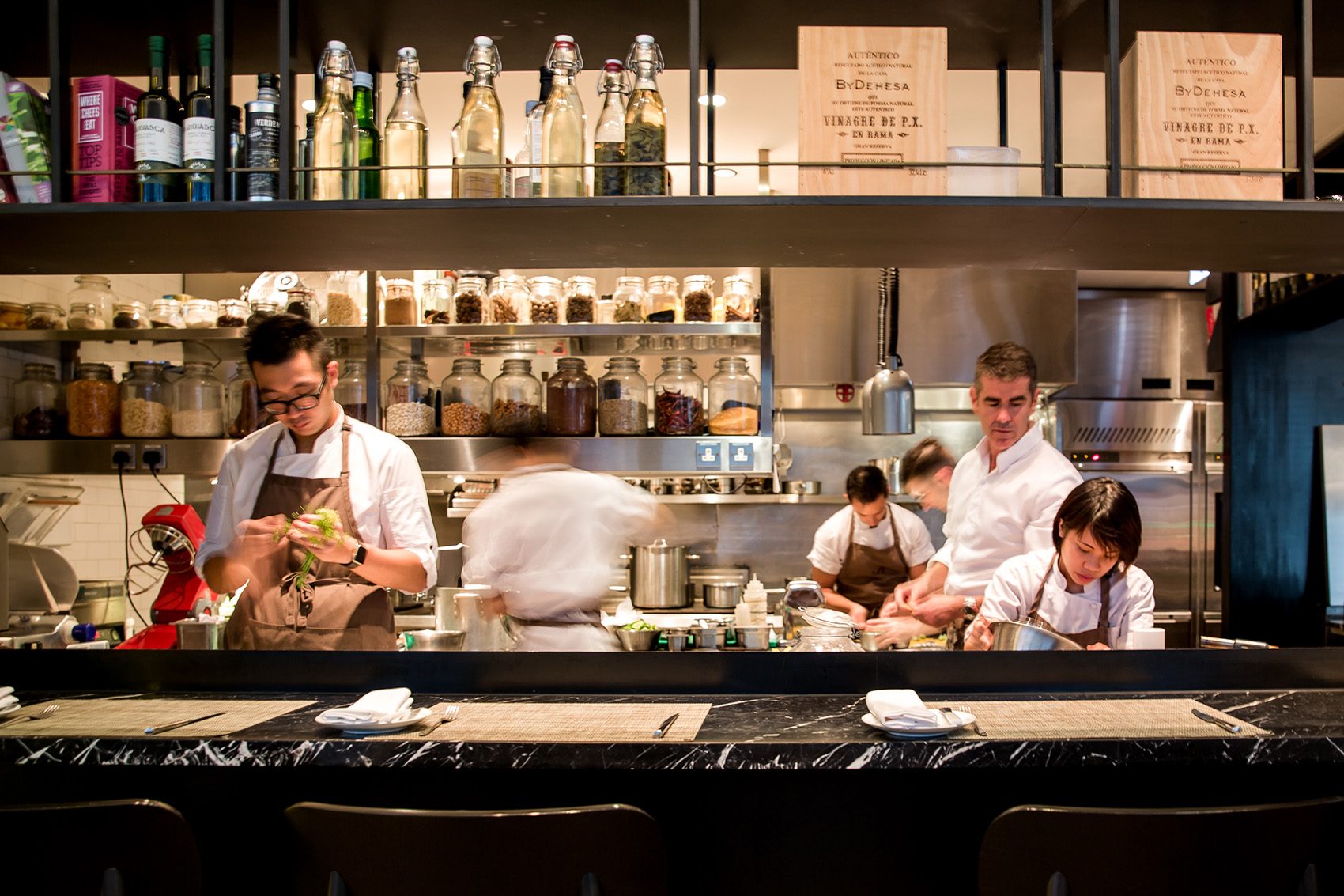 Chef Shane Osborn in the kitchen at Arcane.