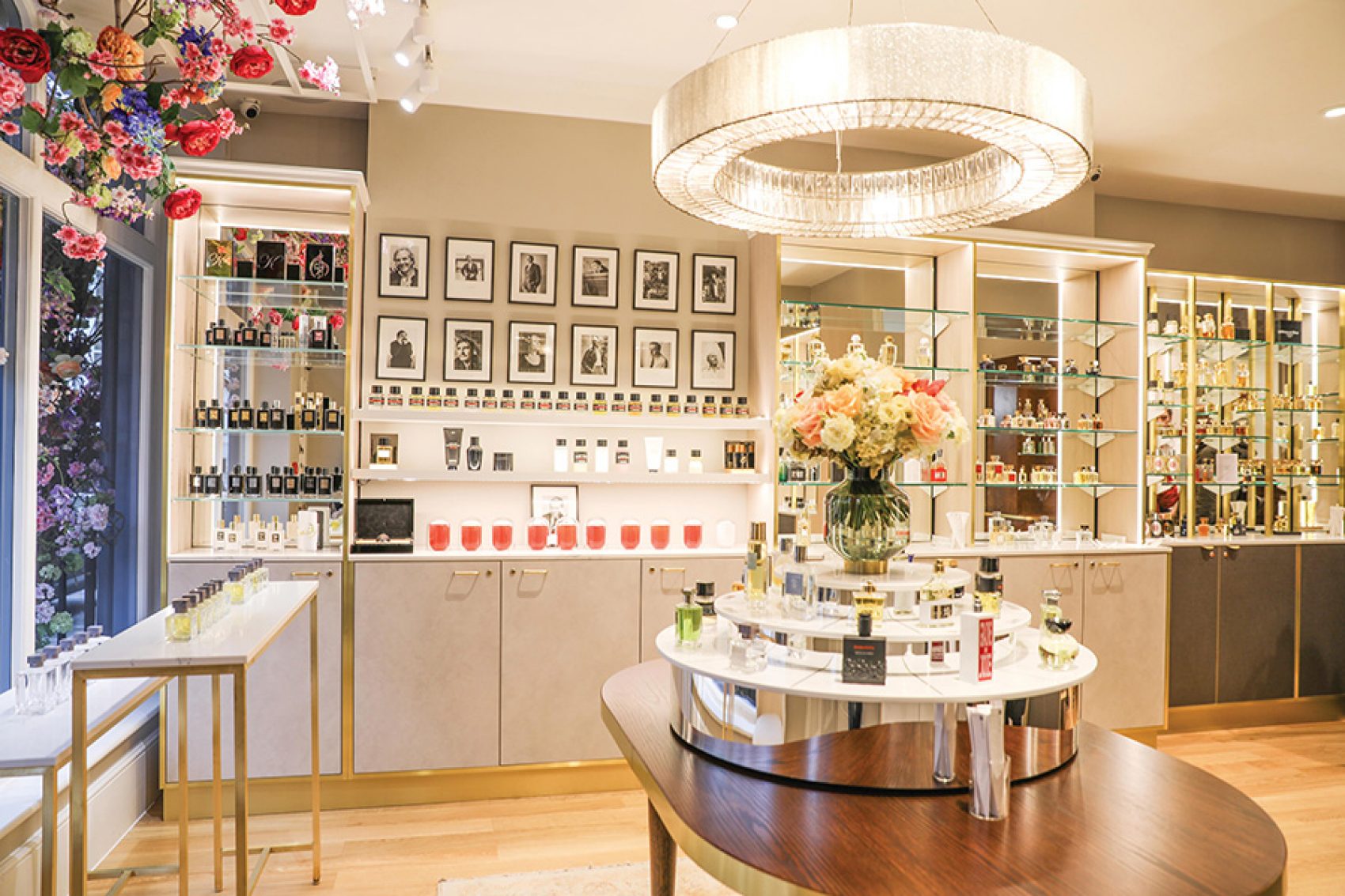Interior view of perfumes at Les Senteurs