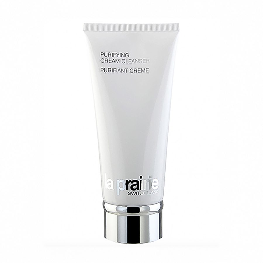 A bottle of La Prairie purifying foam cream cleanser 