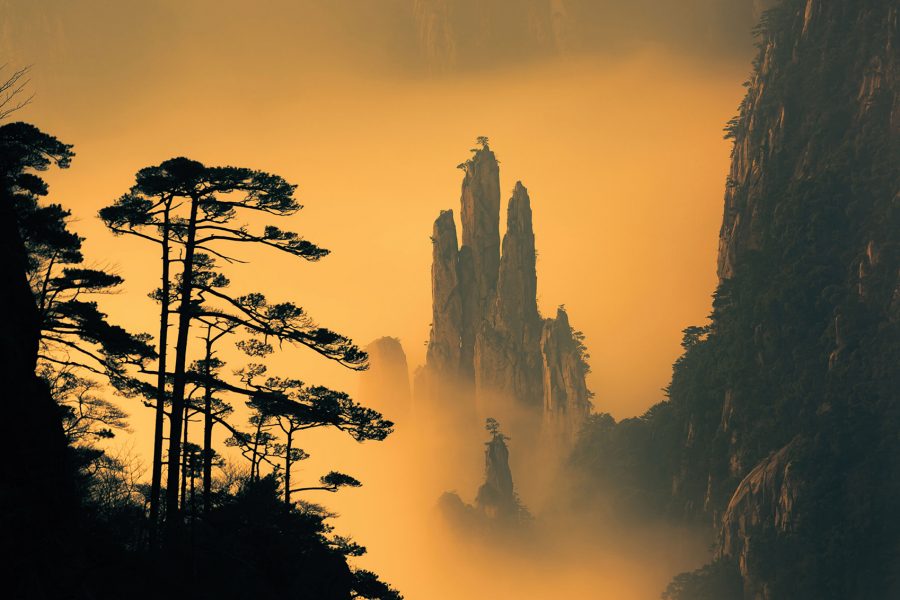 Anhui’s Huangshan in the mist.